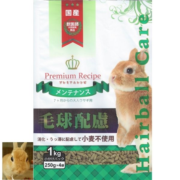 画像1: うさぎ エサ イースター プレミアムレシピ メンテナンス1Kg(250g×4)  (1)
